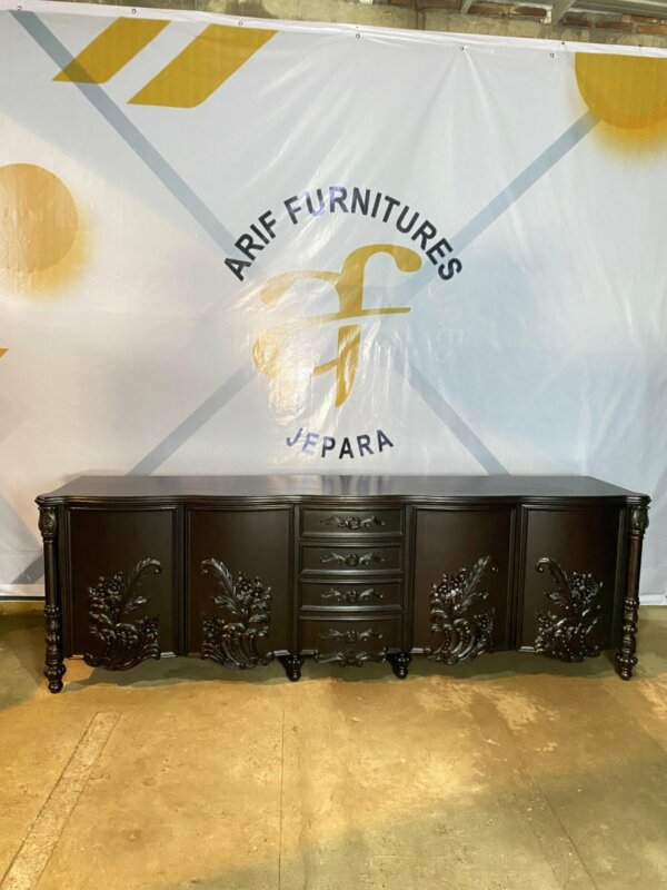 Meja Buffet TV Ukir Mewah Jepara - Gambar 4