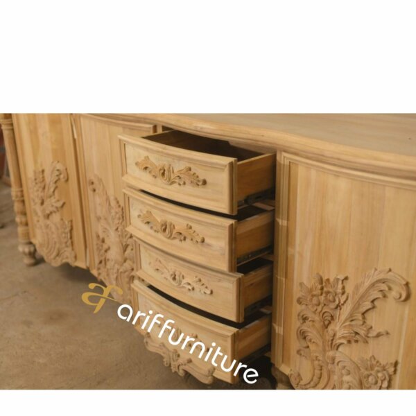 Meja Buffet TV Ukir Mewah Jepara - Gambar 11