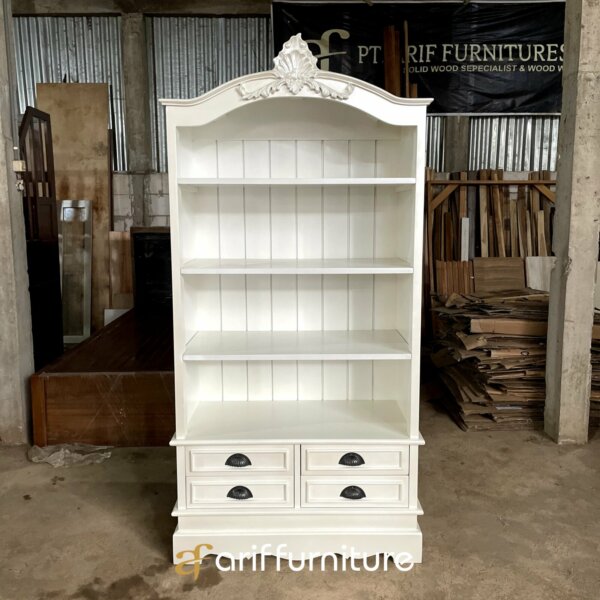 Rak Buku Kayu Minimalis Elegant Duco Custom - Gambar 2