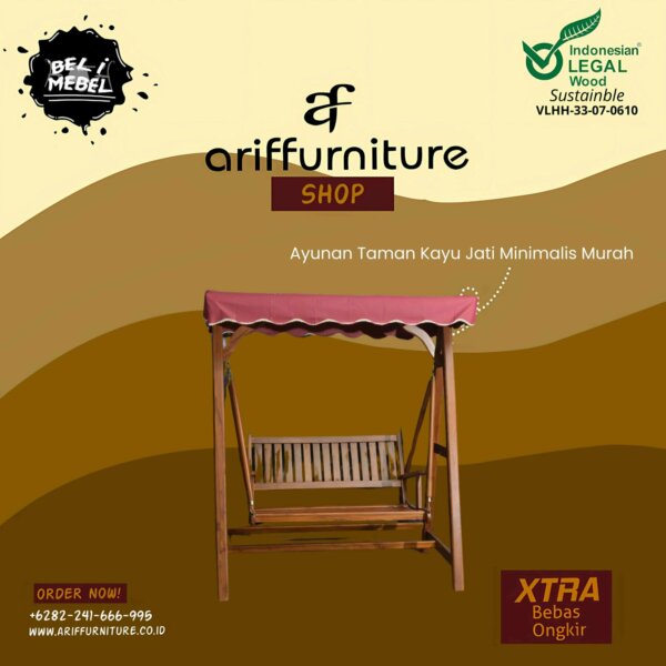 Ayunan Taman Kayu Jati Minimalis Murah