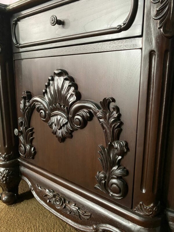 Meja Buffet TV Mewah Kayu Jati Furniture Jepara - Gambar 6