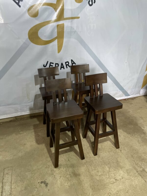 Kursi Bar Kayu Trembesi Suar Wood Minimalis - Gambar 5