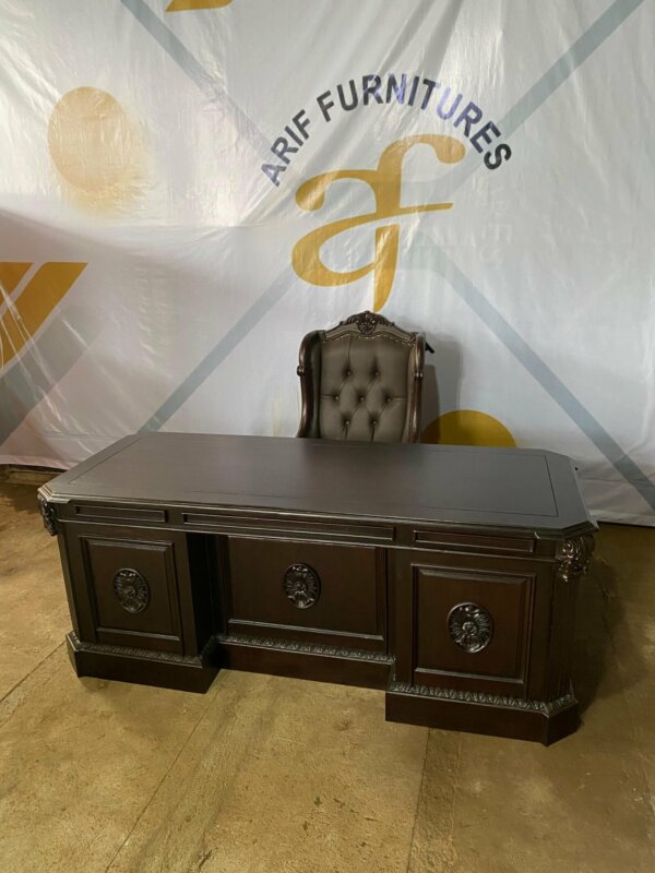 Kursi Meja Kantor Direktur Mewah Kayu Jati - Gambar 3