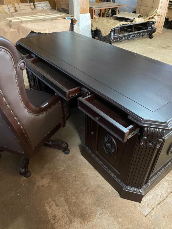 Kursi Meja Kantor Direktur Mewah Kayu Jati - Gambar 6