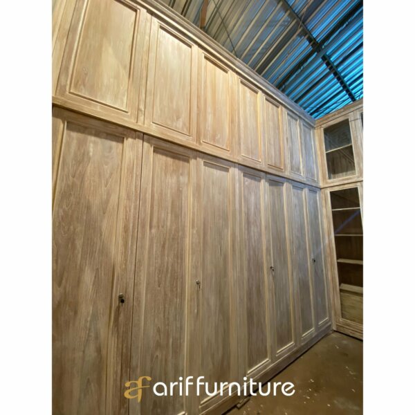 Lemari Pakaian Minimalis Pintu Jalusi Kayu Jati - Gambar 6