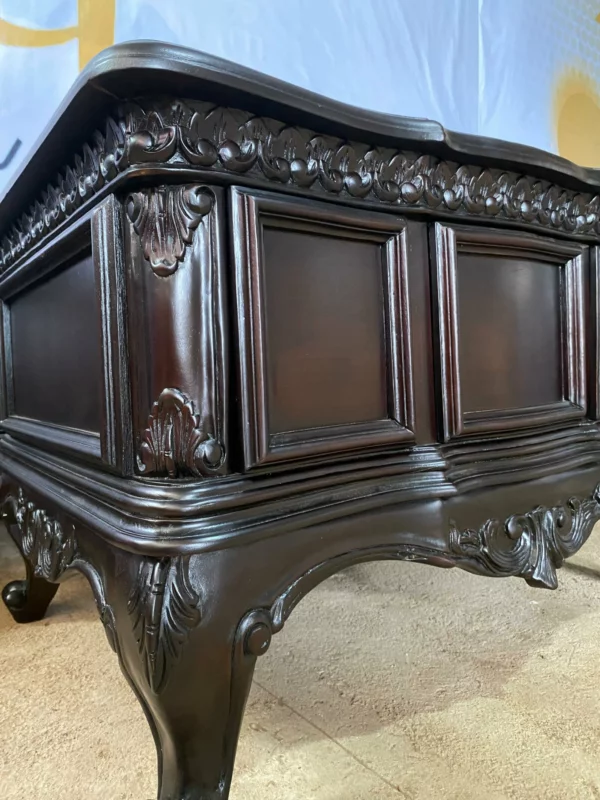 Meja Tamu Kayu Jati Ukiran Klasik Elegant - Gambar 4