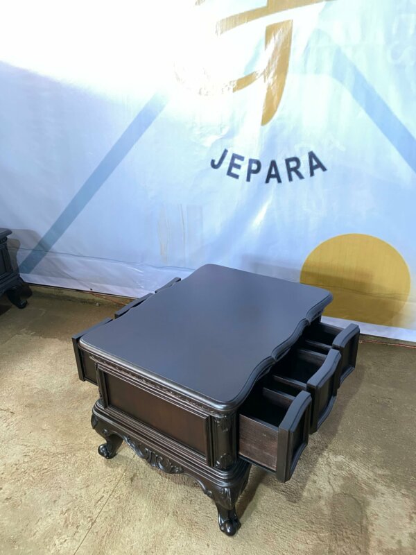 Meja Tamu Kayu Jati Ukiran Klasik Elegant - Gambar 5