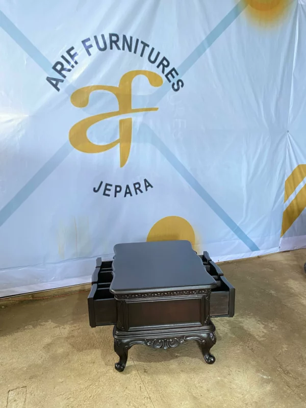 Meja Tamu Kayu Jati Ukiran Klasik Elegant - Gambar 6