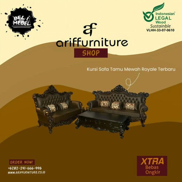Kursi Sofa Tamu Mewah Royale Terbaru Rumah Sultan