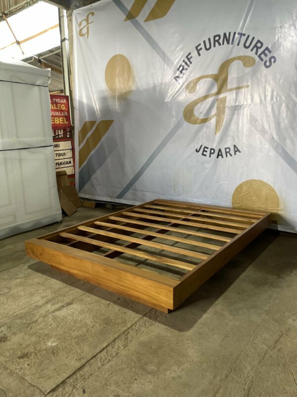 Tempat Tidur Minimalis Jepang Kayu Jati Lesehan - Gambar 8