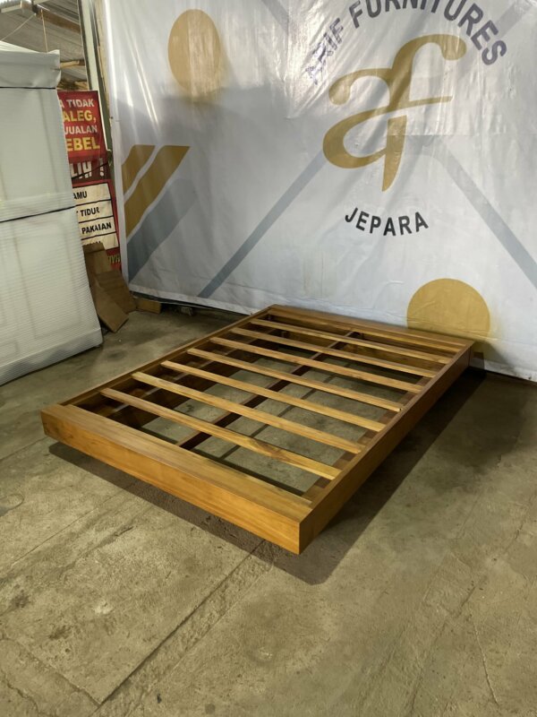 Tempat Tidur Minimalis Jepang Kayu Jati Lesehan - Gambar 10