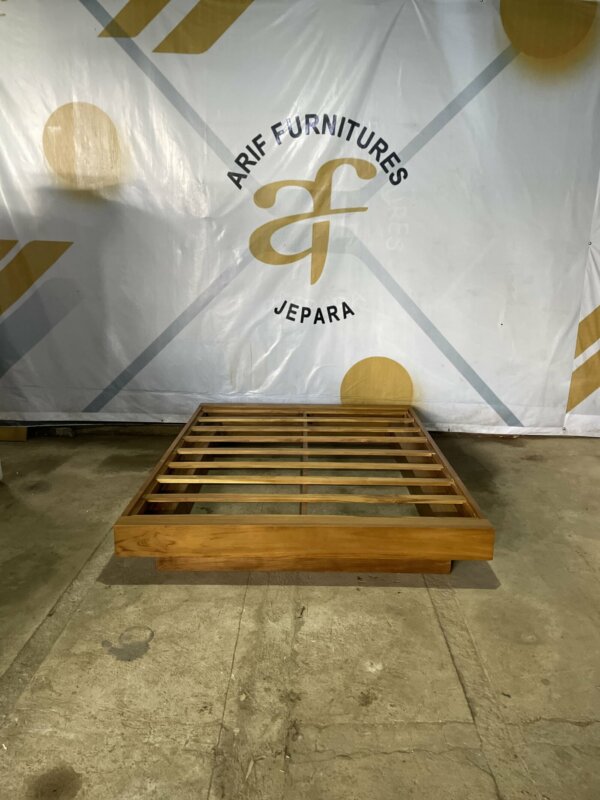 Tempat Tidur Minimalis Jepang Kayu Jati Lesehan - Gambar 2