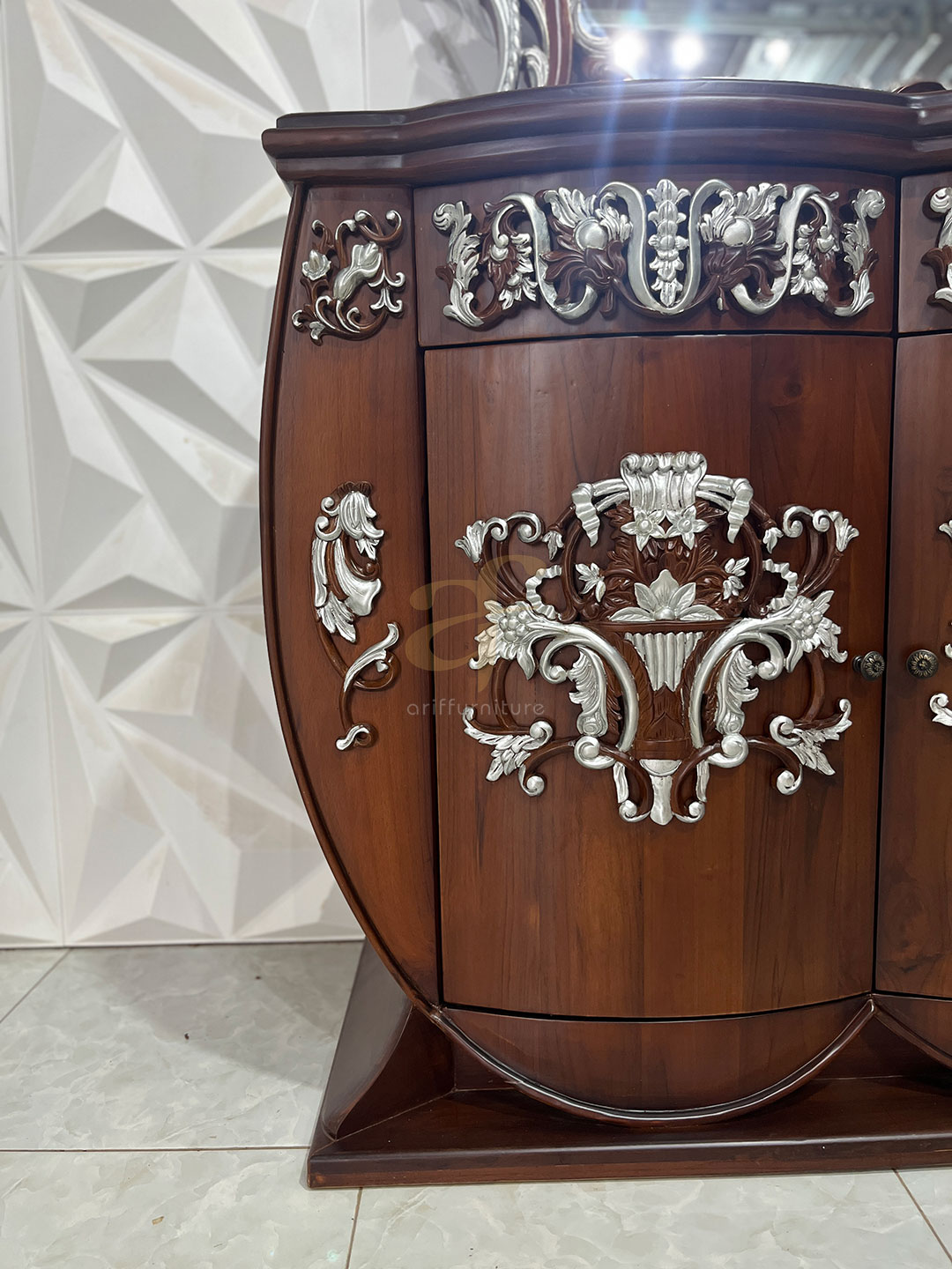 Meja Console Ruang Tamu Mewah Ukiran Jepara - Gambar 5