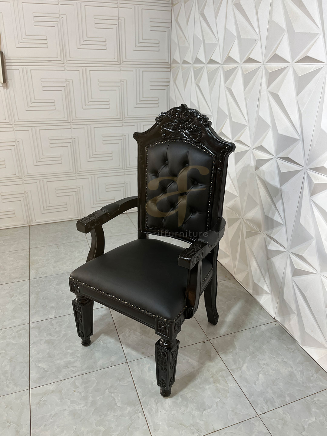 Kursi Kayu Jati Solid Klasik Mewah Ukiran Jepara - Gambar 5