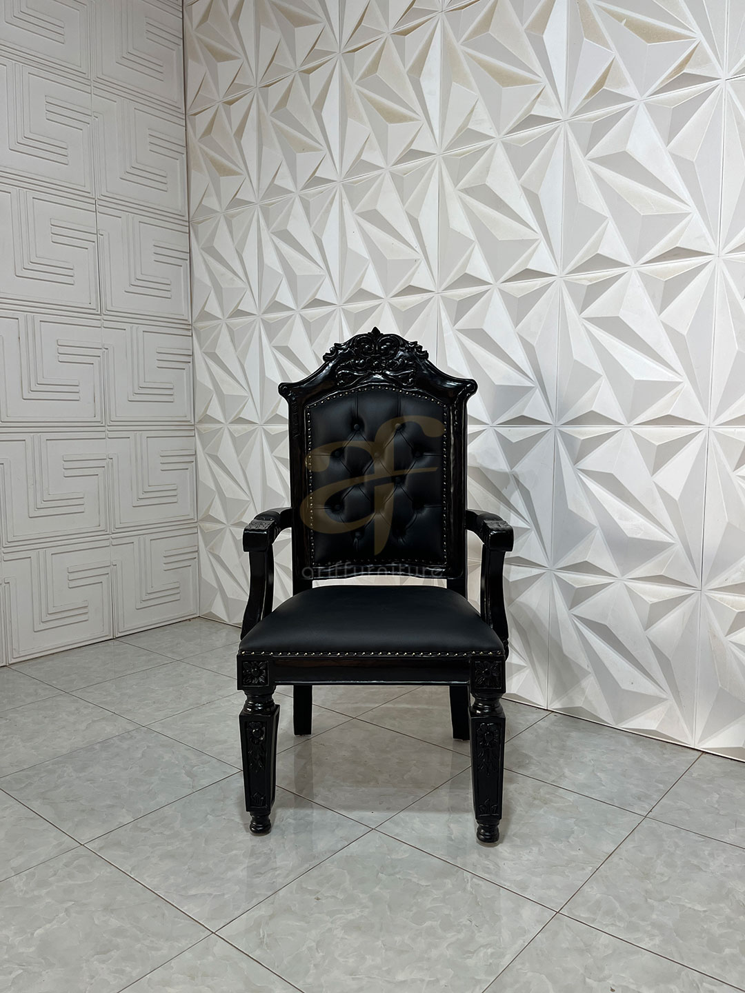 Kursi Kayu Jati Solid Klasik Mewah Ukiran Jepara - Gambar 6