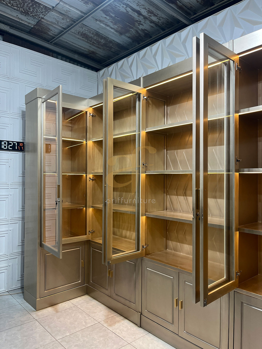 Lemari Organizer Tas Minimalis Mewah Model Terbaru - Gambar 4