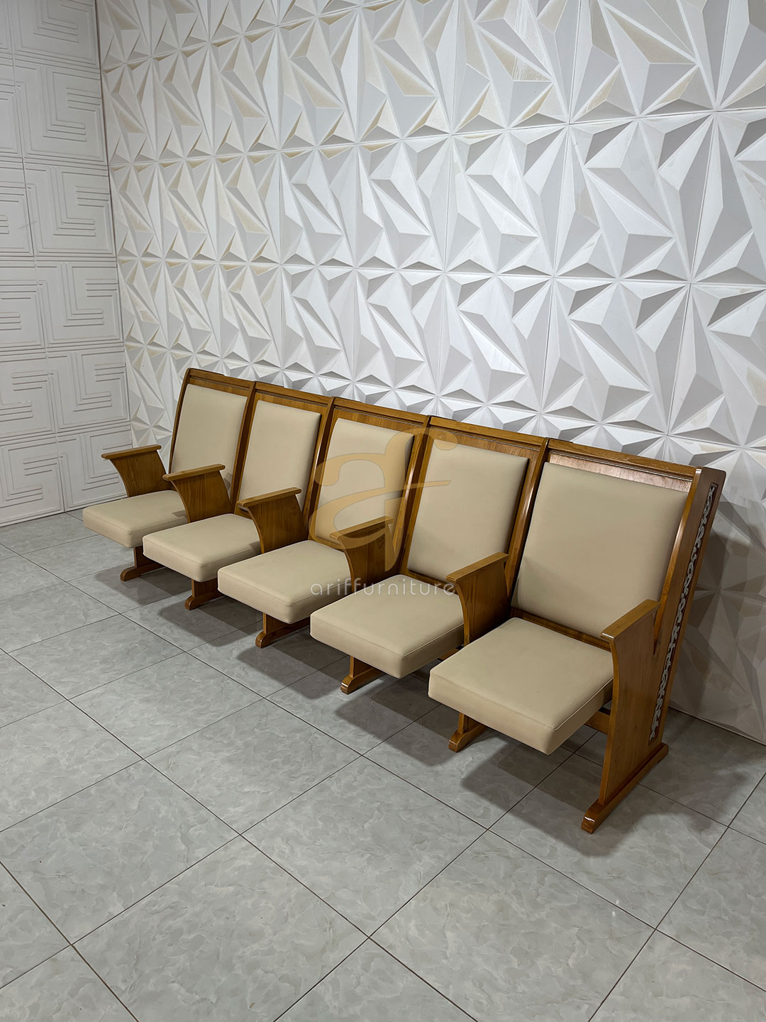 Bangku Gereja Kayu Jati Solid Klasik Minimalis - Gambar 2