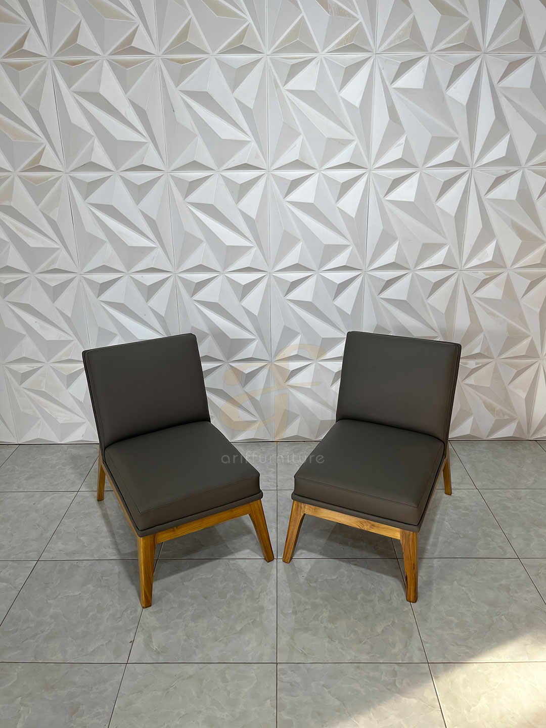 Kursi Santai Cafe Kayu Jati Minimalis Modern - Gambar 3