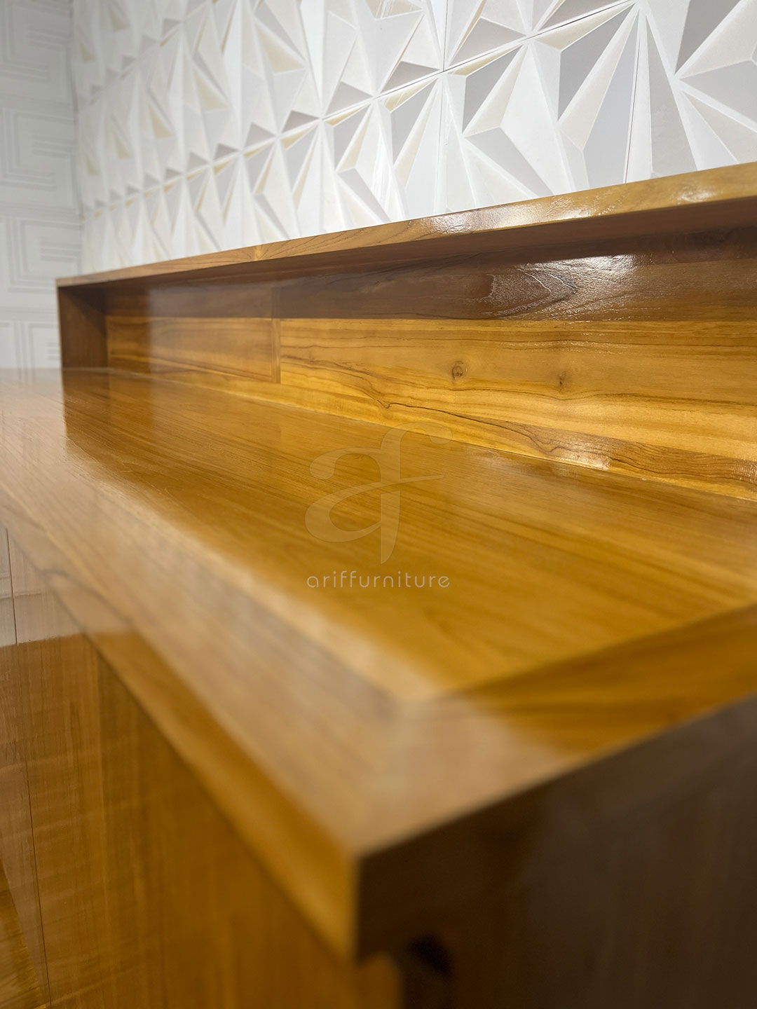 Meja Altar Kayu Jati Minimalis Custom Furniture Gereja - Gambar 5