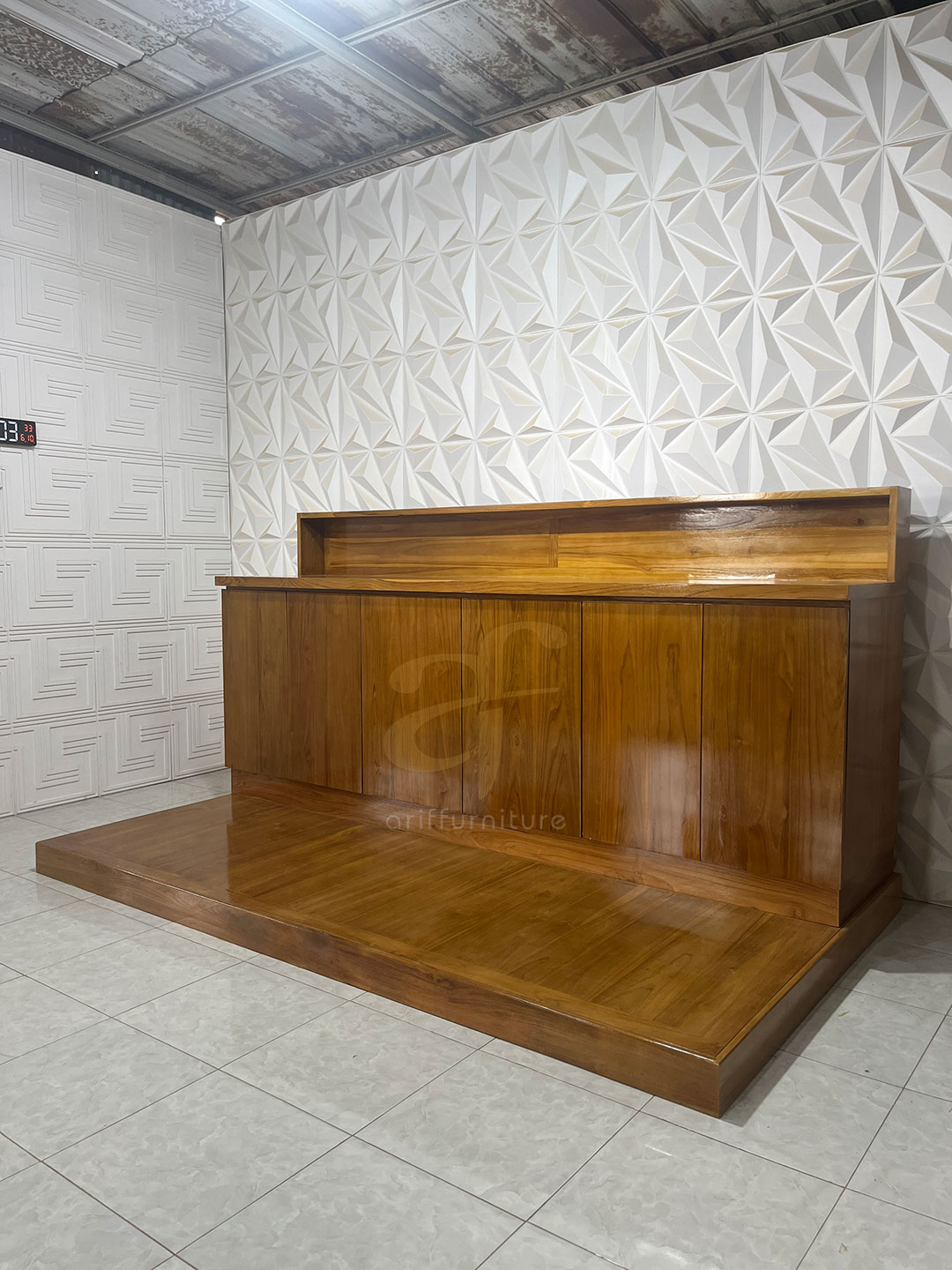 Meja Altar Kayu Jati Minimalis Custom Furniture Gereja