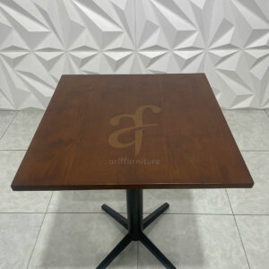 Meja Cafe Kayu Jati Kaki Besi Furniture Industrial