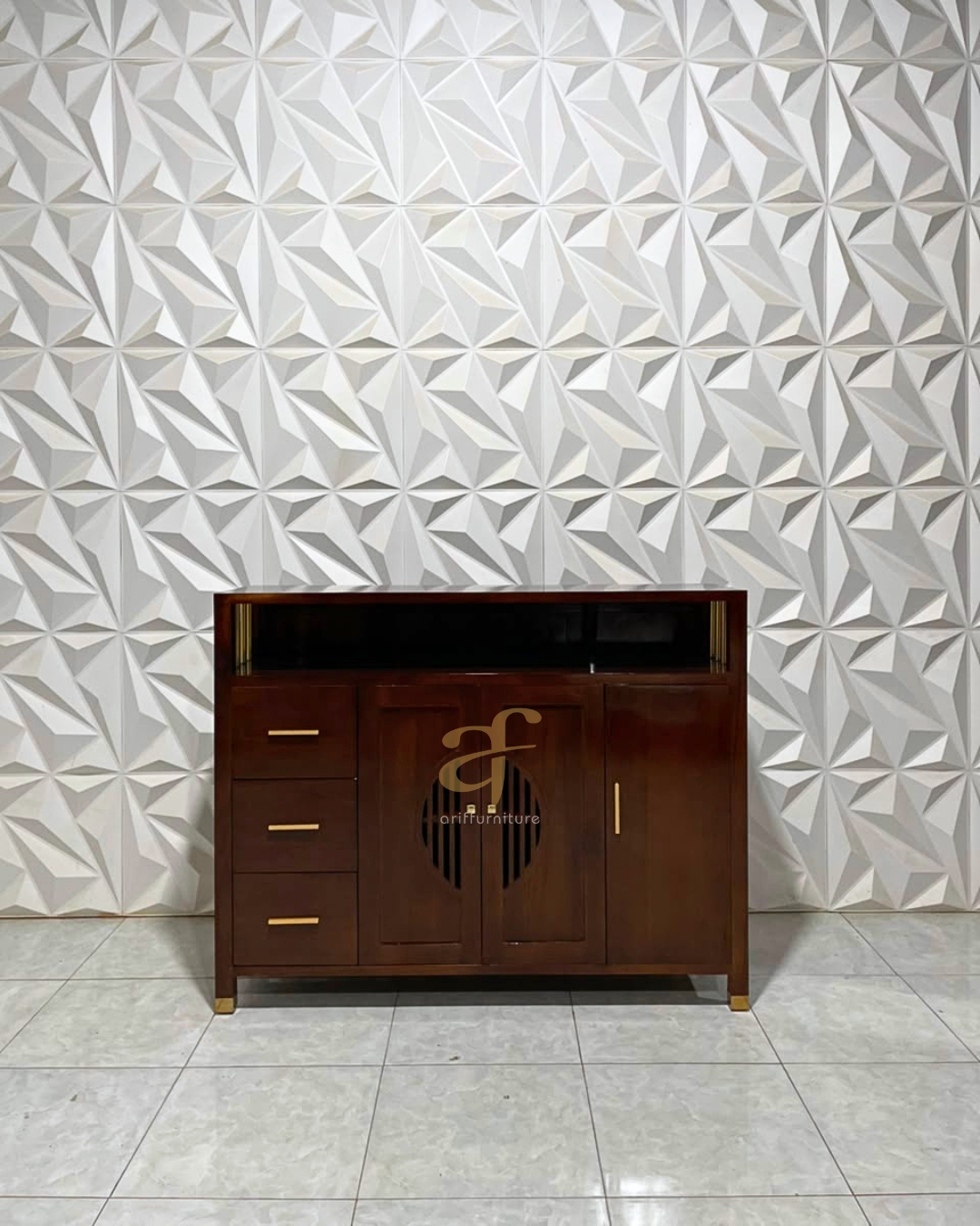 Buffet Kabinet Lemari Laci Penyimpanan Kayu Jati Vintage