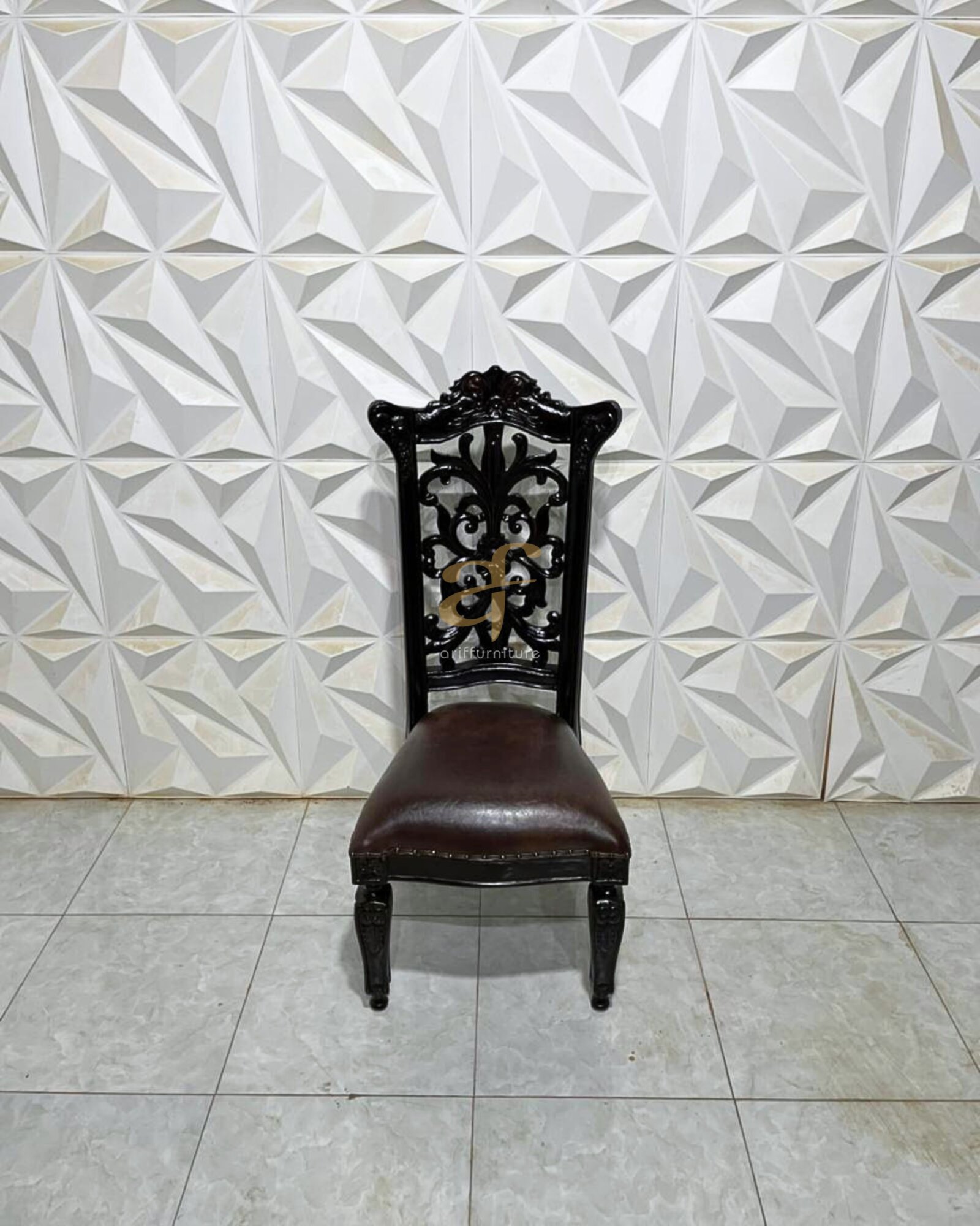 Kursi Makan Ukir Jepara Modern Elegant Dudukan Jok - Gambar 4
