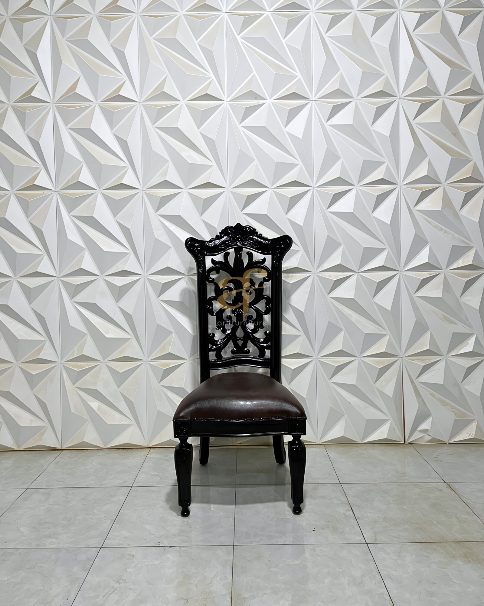 Kursi Makan Ukir Jepara Modern Elegant Dudukan Jok - Gambar 2