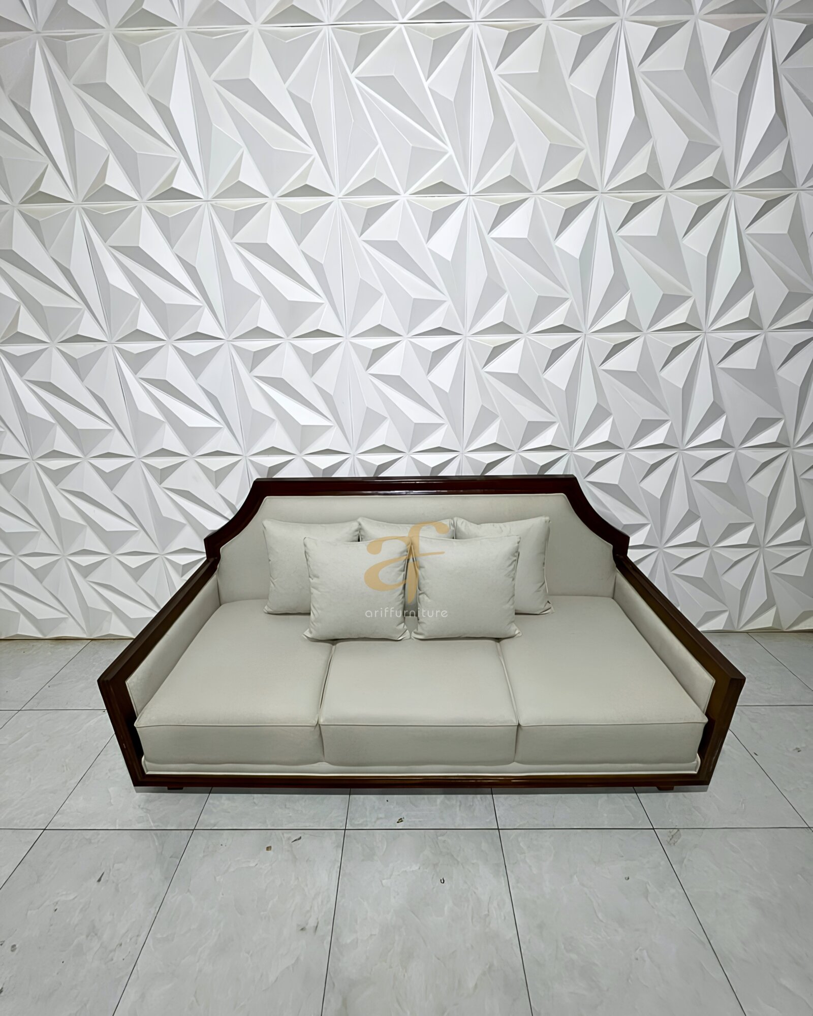 Kursi Sofa Kayu Jati 3 Dudukan Klasik Minimalis - Gambar 5
