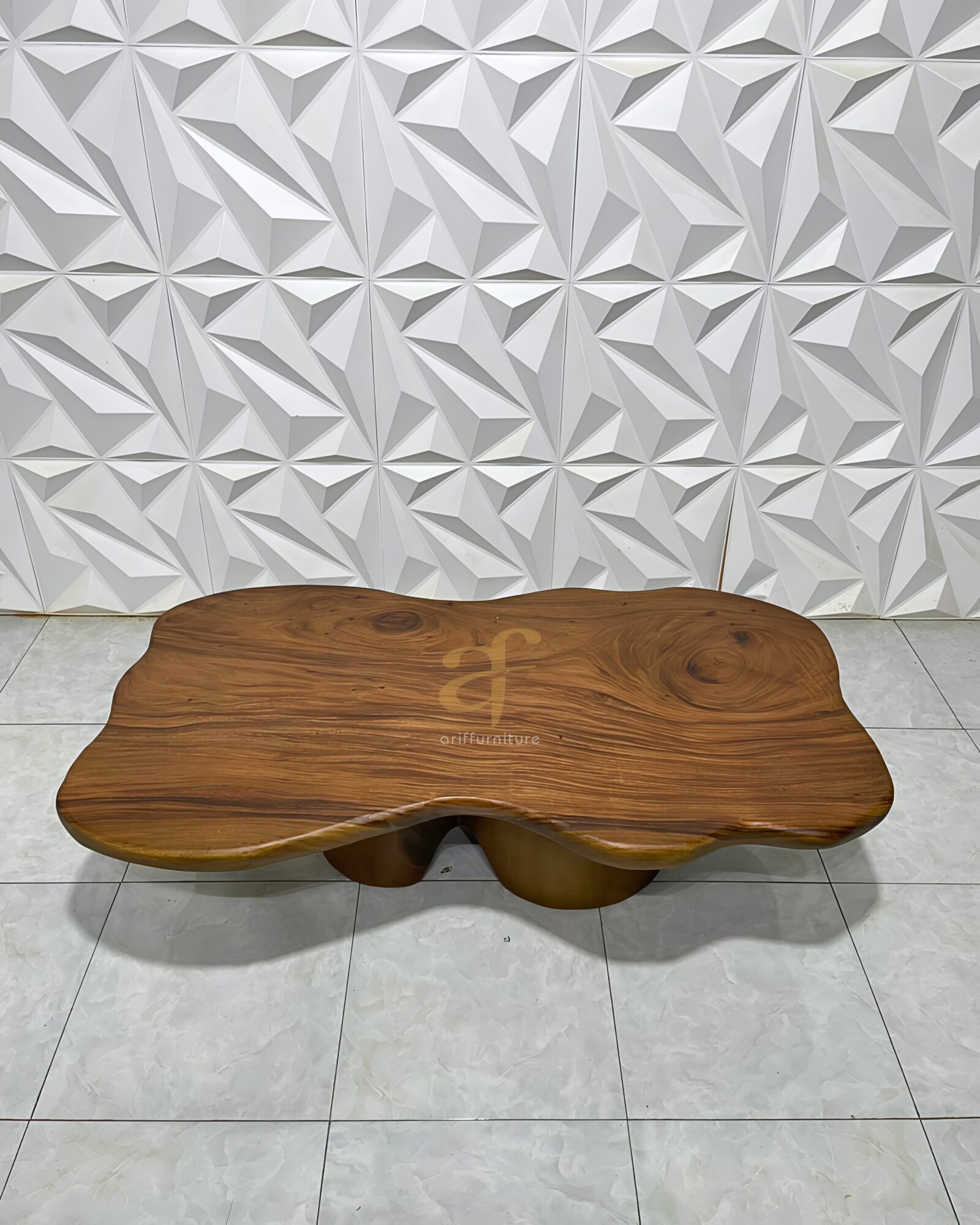 Meja Tamu Kayu Utuh Solid Trembesi Custom Estetik - Gambar 6
