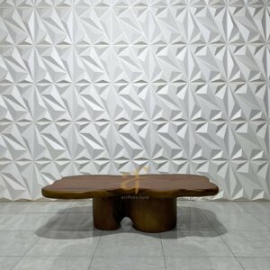Meja Tamu Kayu Utuh Solid Trembesi Custom Estetik
