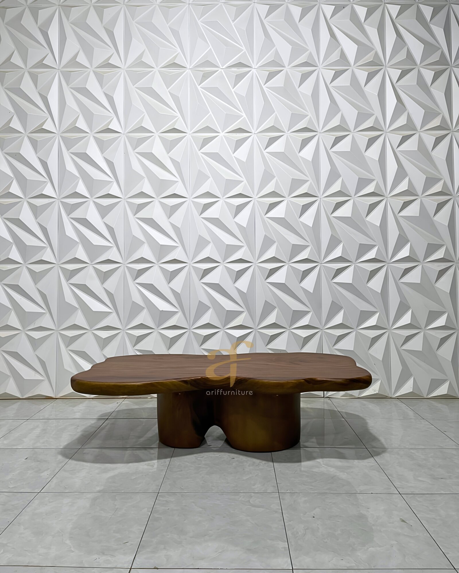 Meja Tamu Kayu Utuh Solid Trembesi Custom Estetik
