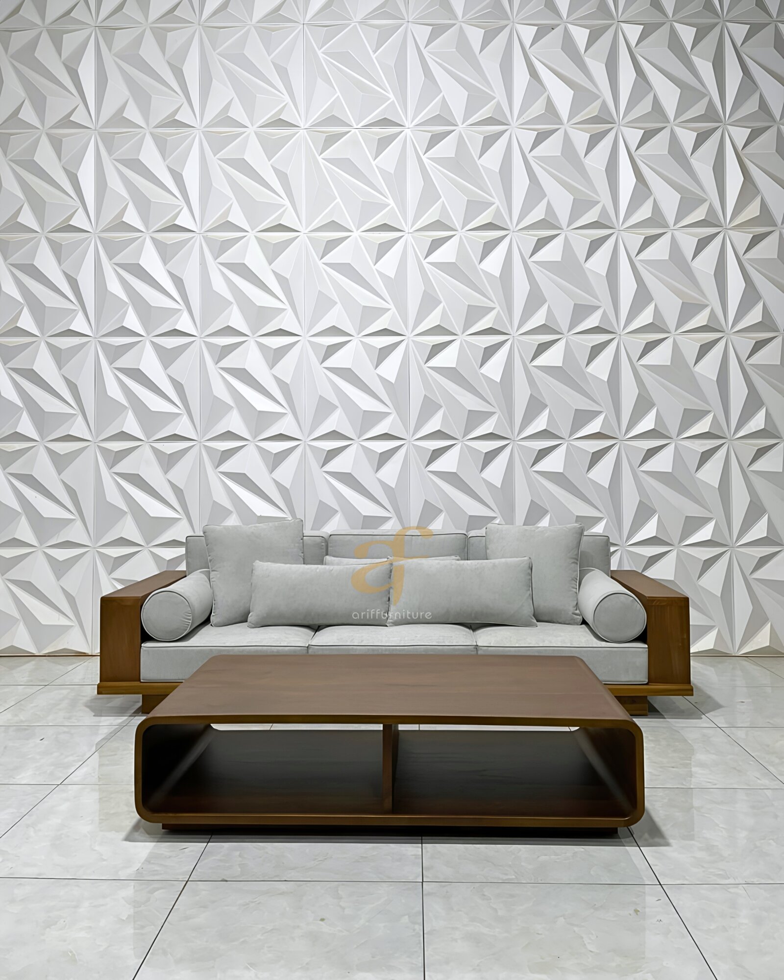 Set Bangku Sofa Kayu Jati Modern Design Minimalis 3 Dudukan