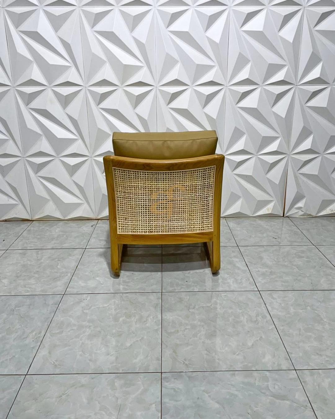 Set Sofa Mid Century Design Custom Kayu Jati Mix Rotan - Gambar 5
