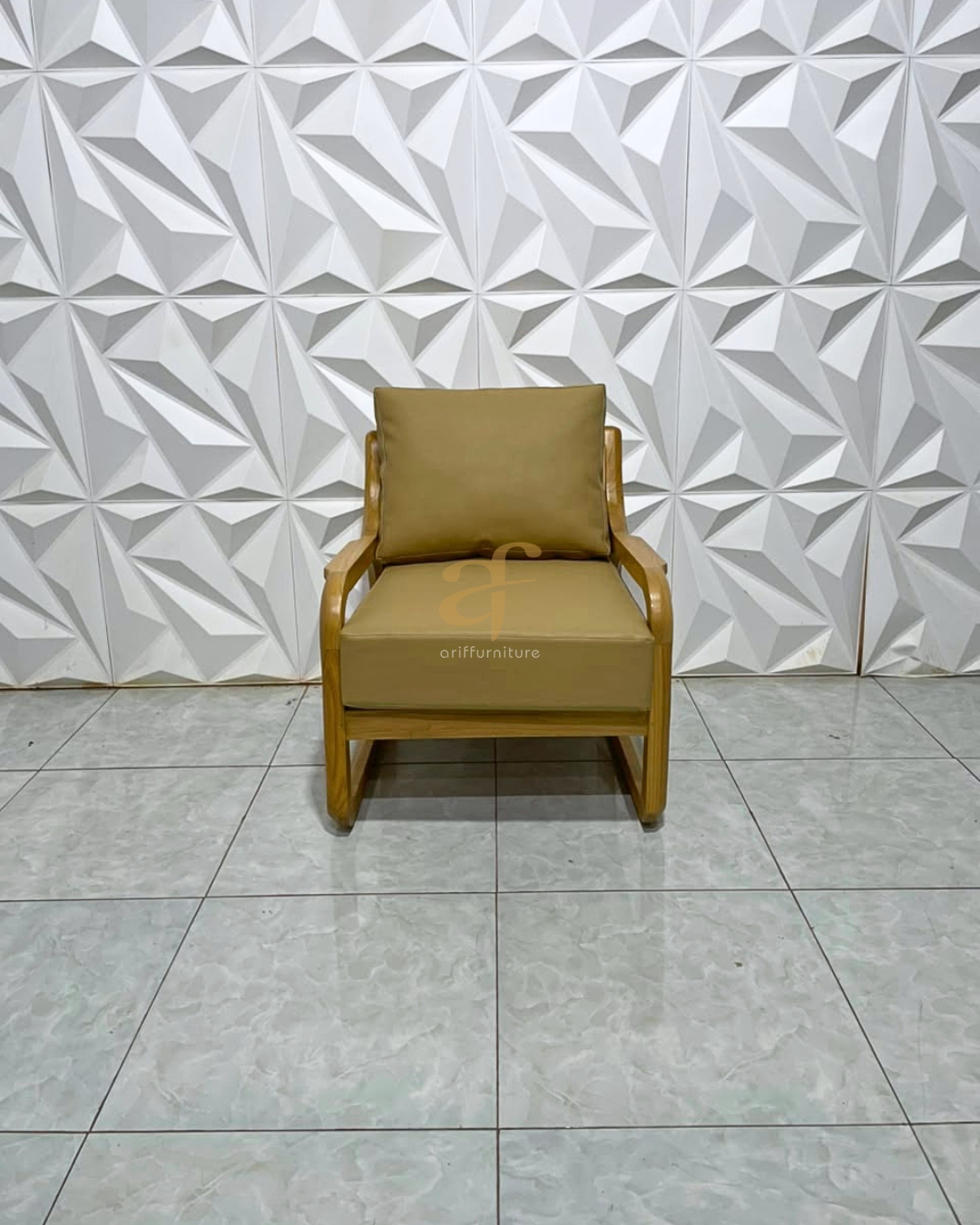Set Sofa Mid Century Design Custom Kayu Jati Mix Rotan - Gambar 3