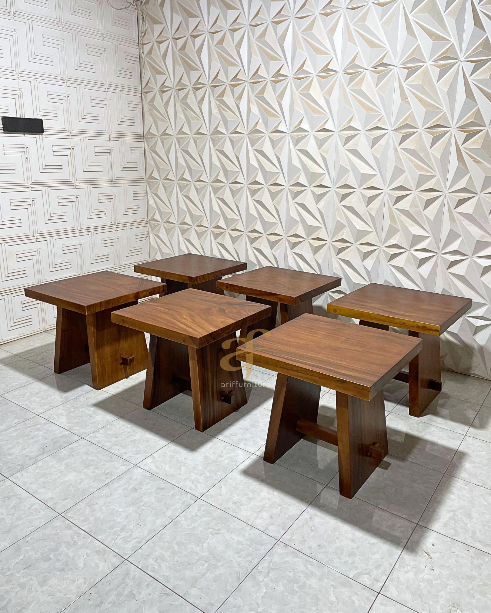 Set Kursi Meja Sate Minimalis Kayu Trembesi - Gambar 7