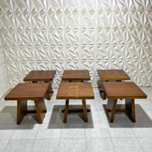 Meja Sate Minimalis Kayu Trembesi Persegi