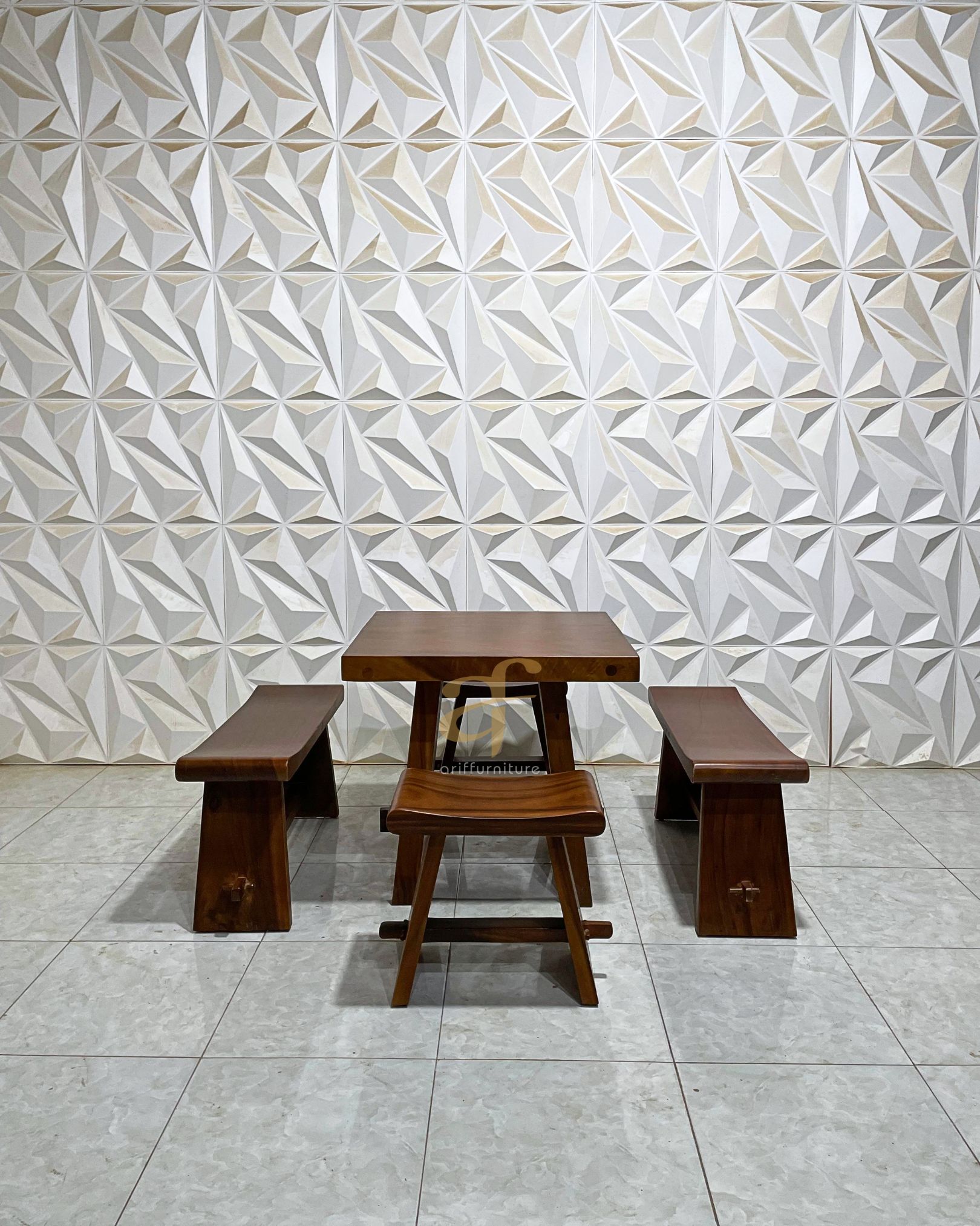 Set Kursi Meja Sate Minimalis Kayu Trembesi