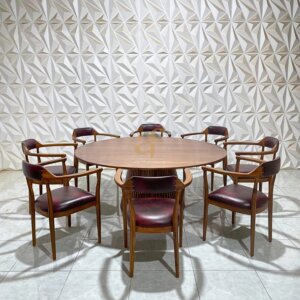 Set Meja Makan Kursi Mid Century Design Custom
