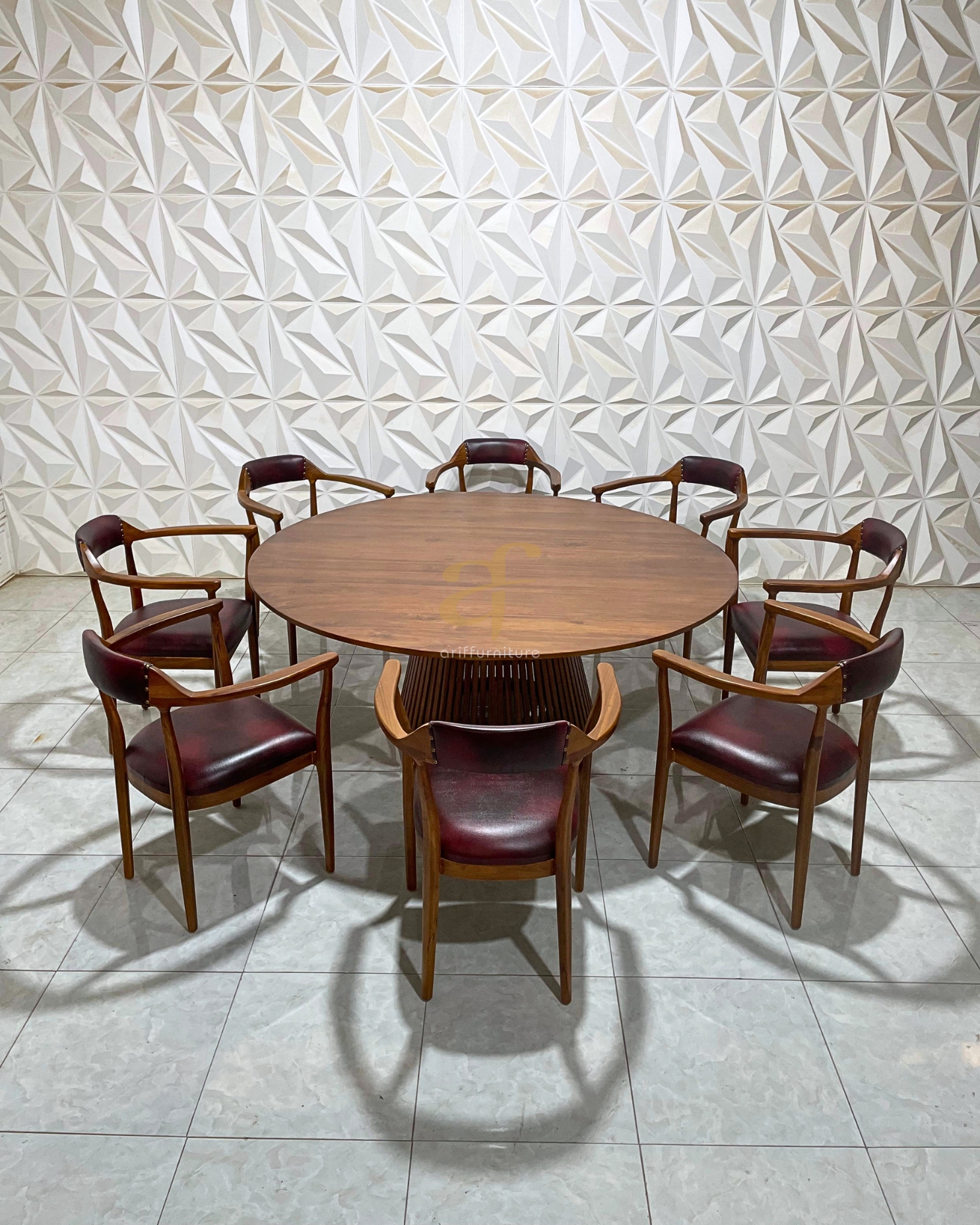 Set Meja Makan Kursi Mid Century Design Custom - Gambar 4