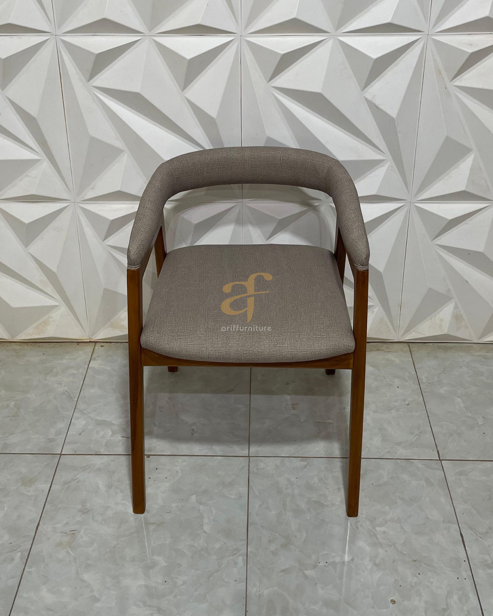 Cafe Dinning Armchair Teak Wood Custom Jok - Gambar 2