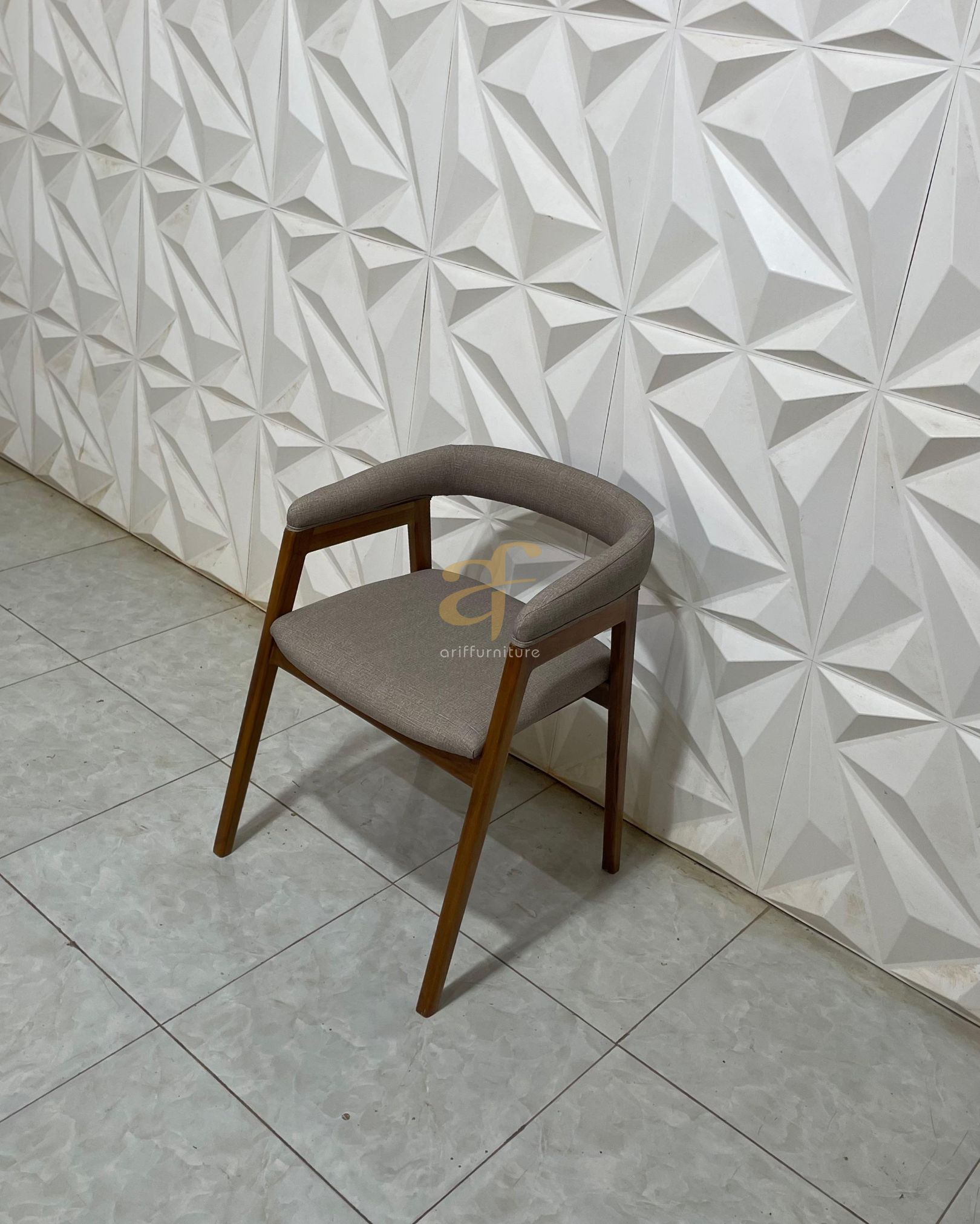 Cafe Dinning Armchair Teak Wood Custom Jok - Gambar 5