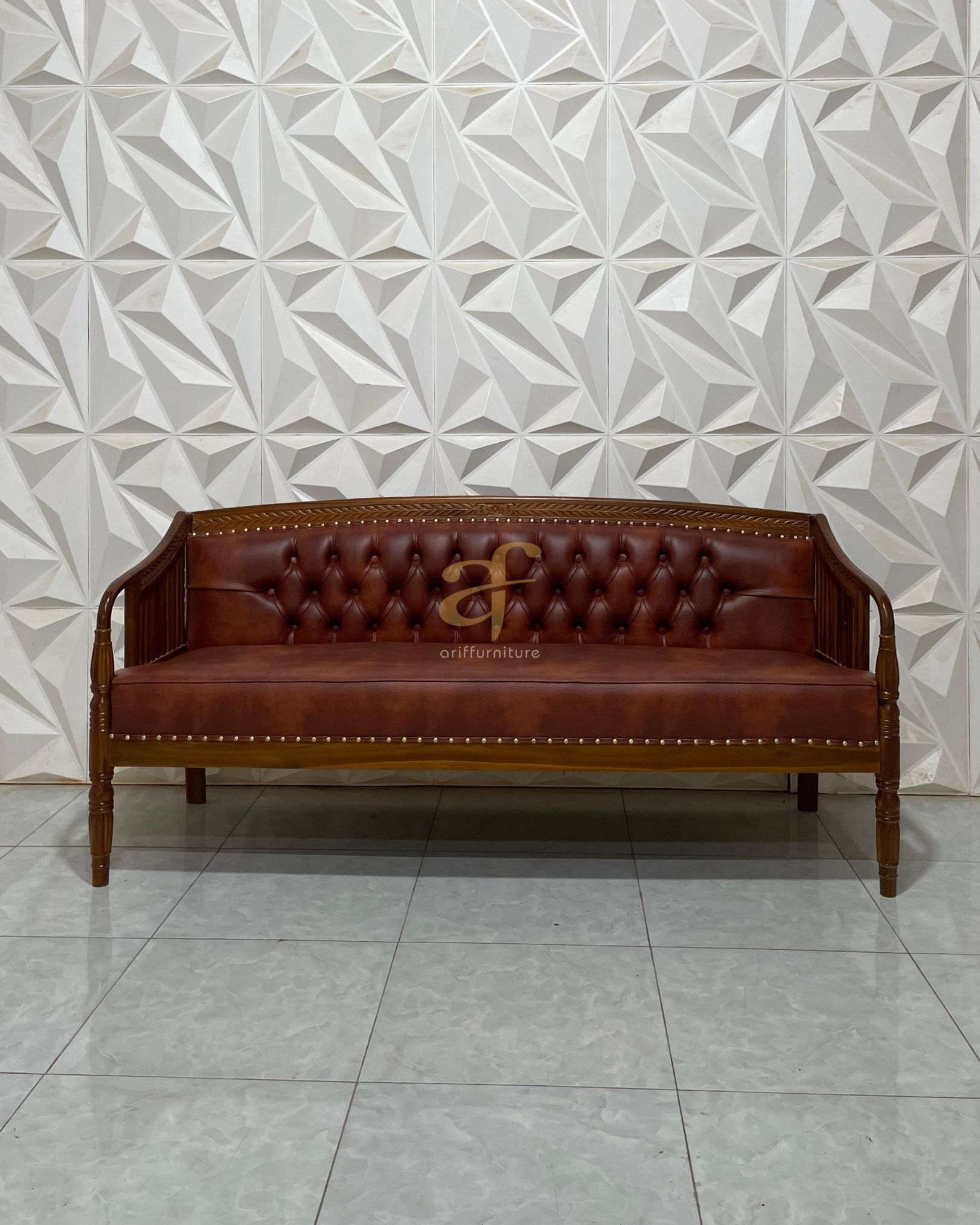 Sofa Oscar Vintage Bangku Tamu Kayu Jati Custom